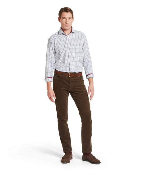 Schöffel Milton Tailored Shirt, port/lake blue check