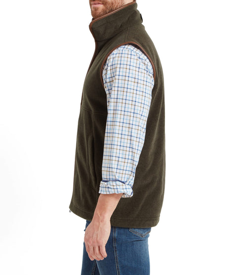 Schöffel Oakham Fleece Gilet Heren, dark olive