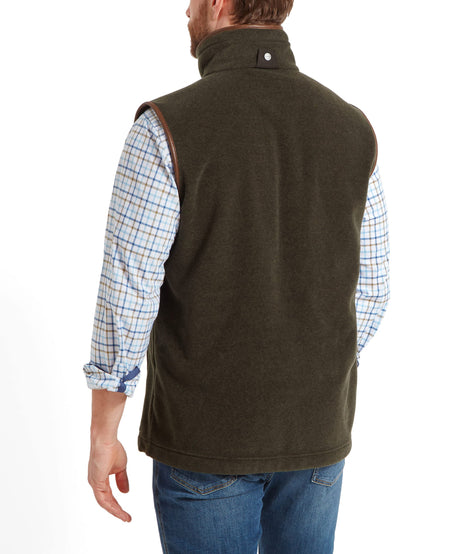 Schöffel Oakham Fleece Gilet Heren, dark olive