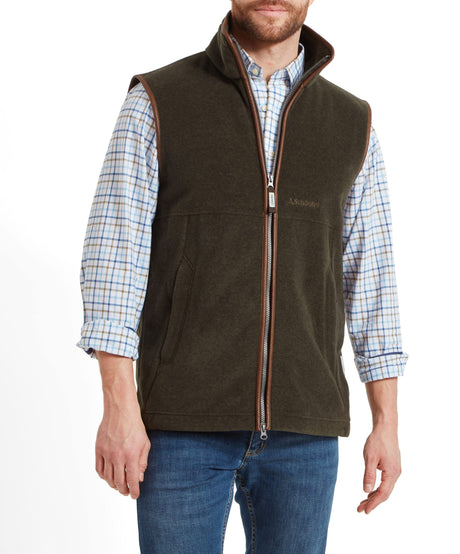 Schöffel Oakham Fleece Gilet Heren, dark olive