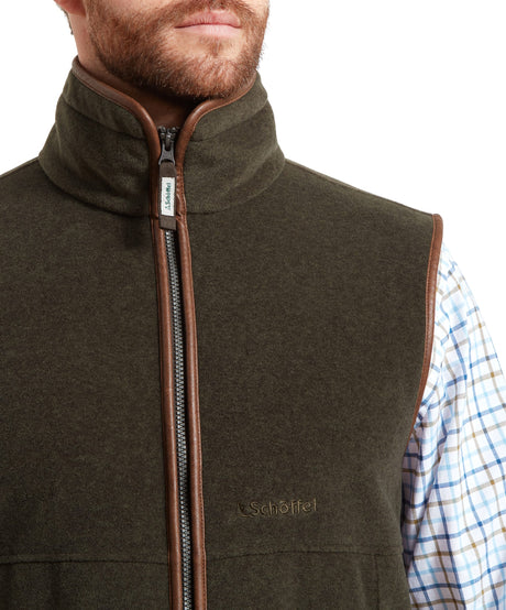 Schöffel Oakham Fleece Gilet Heren, dark olive