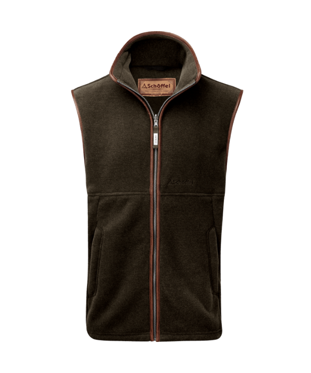 Schöffel Oakham Fleece Gilet Heren, dark olive