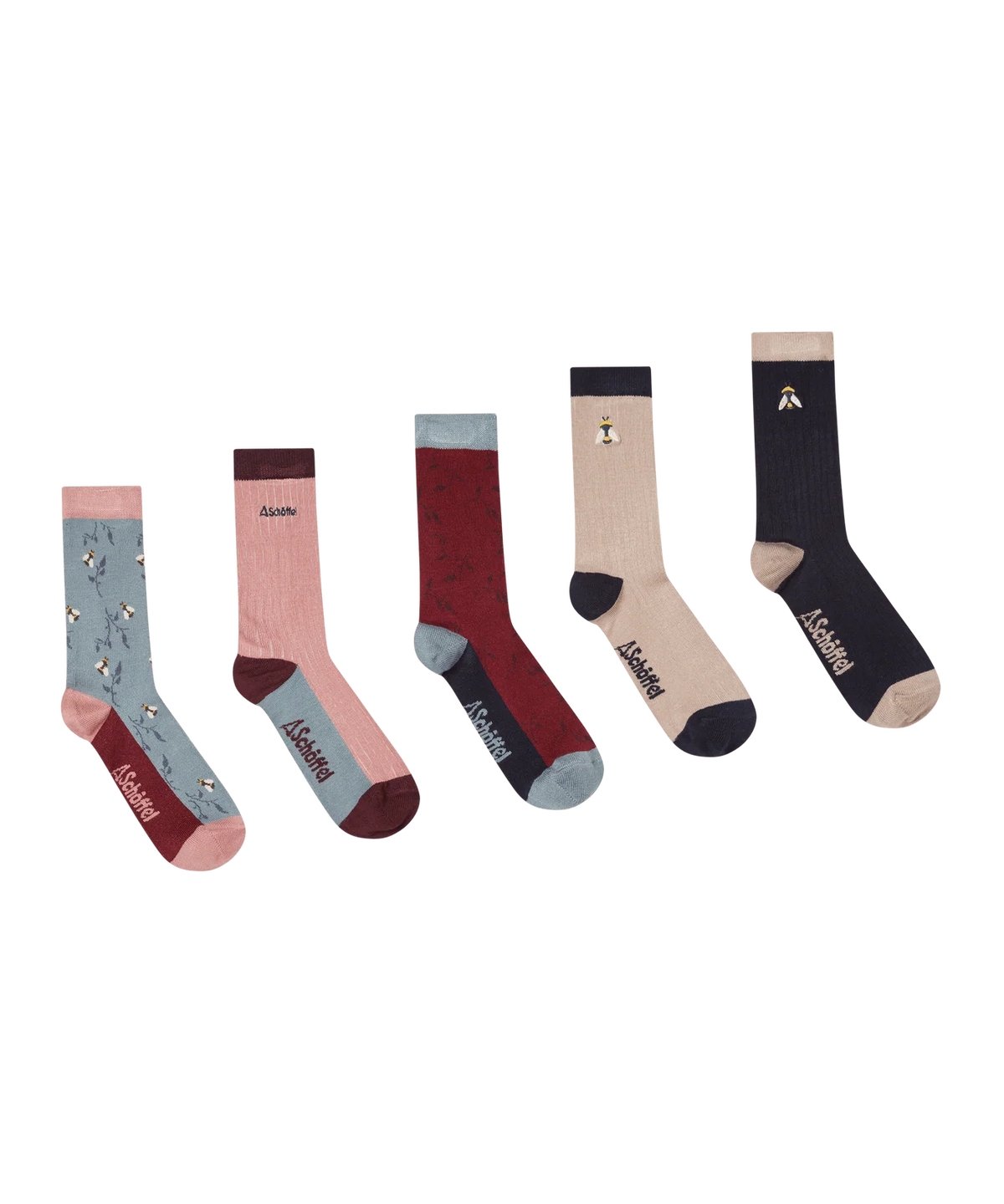 Schöffel Women's Bamboo Sock (Box Of 5), bee mix