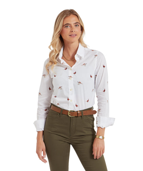 Schöffel Norfolk Shirt Dames, pheasant print