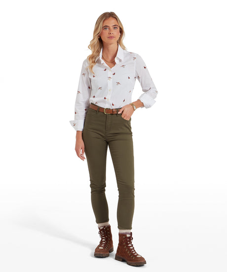 Schöffel Norfolk Shirt Dames, pheasant print