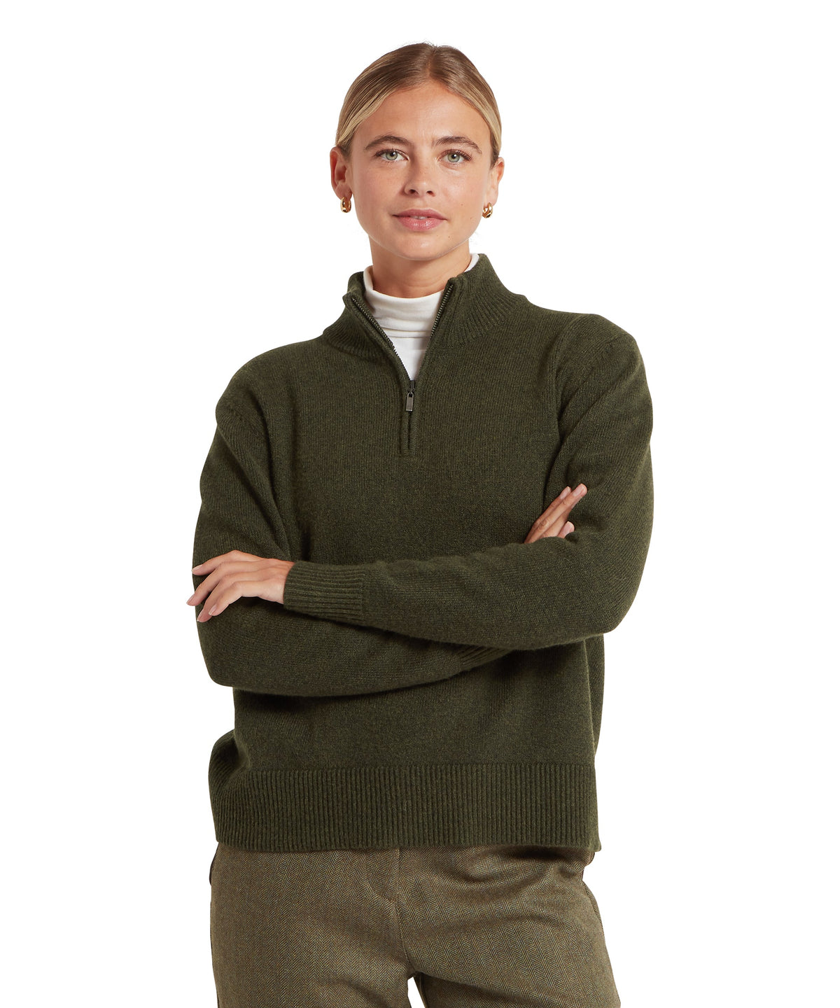 Schöffel Thoralby 1/4 Zip Jumper Dames, loden