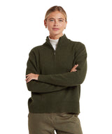Schöffel Thoralby 1/4 Zip Jumper Dames, loden