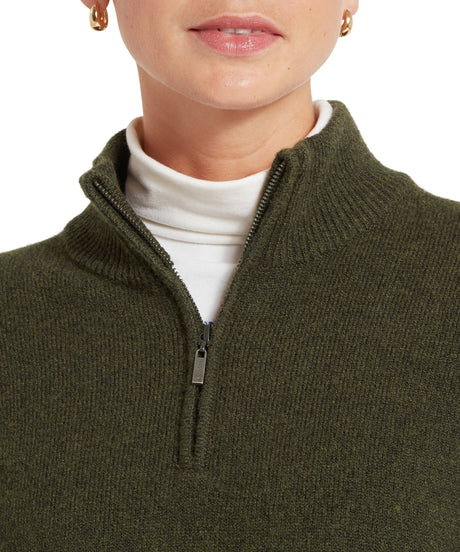 Schöffel Thoralby 1/4 Zip Jumper Dames, loden
