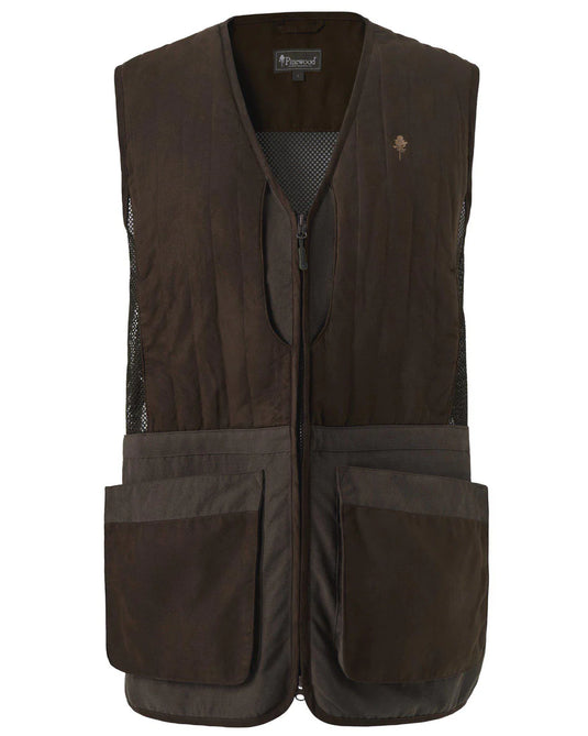 Pinewood Shootingvest M's, suede brown