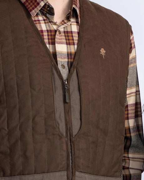 Pinewood Shooting Vest M, suede brown