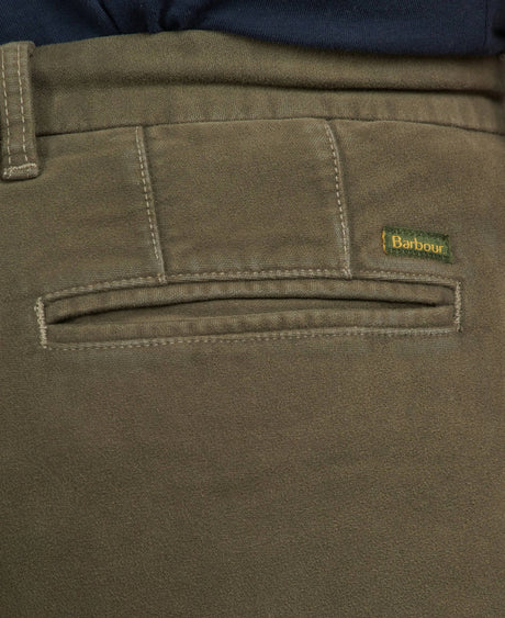 Barbour Neuston Moleskin Trousers, dark olive