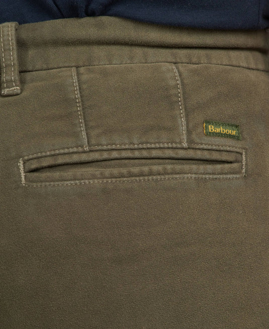 Barbour Neuston Moleskin Trousers, dark olive