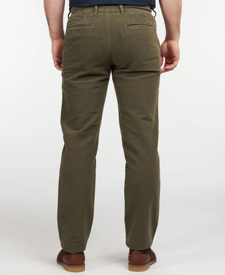 Barbour Neuston Moleskin Trousers, dark olive