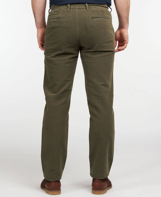 Barbour Neuston Moleskin Trousers, dark olive