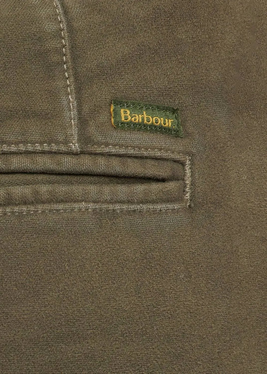 Barbour Neuston Moleskin Trousers, dark olive