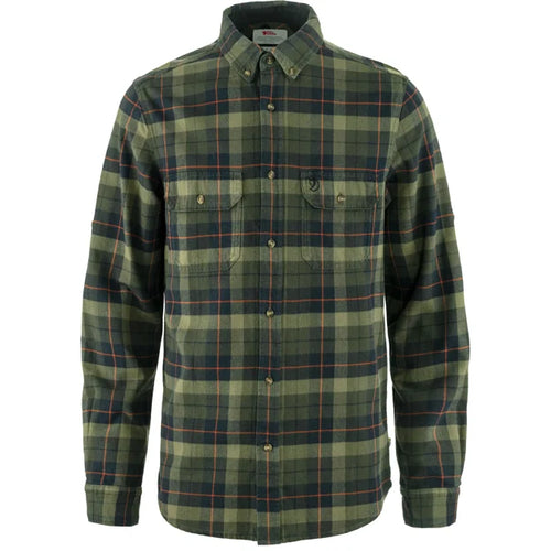 Fjällräven Singi Heavy Flannel Shirt, black/deep forest