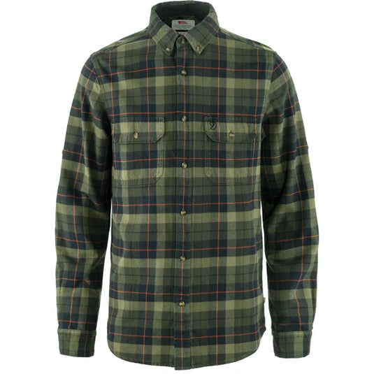 Fjällräven Singi Heavy Flannel Shirt, black/deep forest