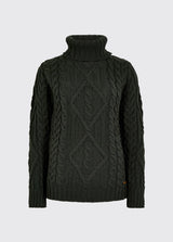 Dubarry Somers, dames roll neck trui, olive