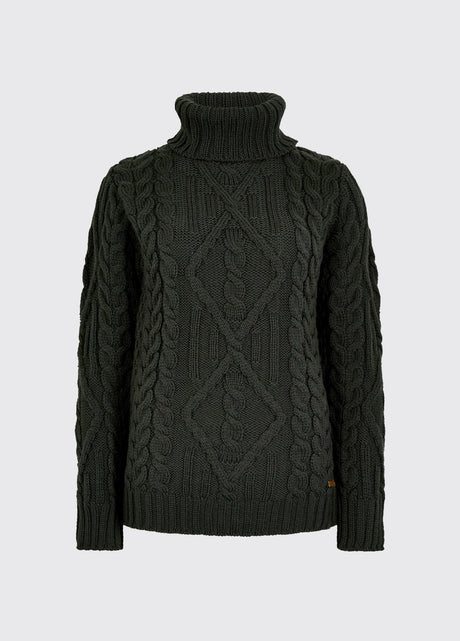 Dubarry Somers, dames roll neck trui, olive