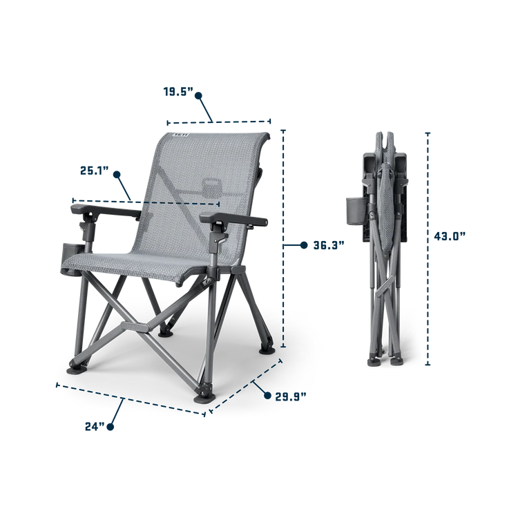 Afbeelding laden in Galerijviewer, Yeti Trailhead Camp Chair, charcoal
