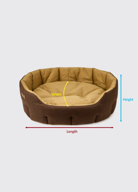 Dubarry Buster hondenmand, herringbone tweed