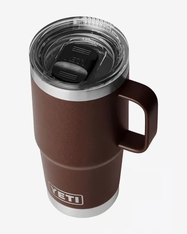Yeti Rambler met stronghold deksel, reismok, 20 oz/591 ml, wetlands brown