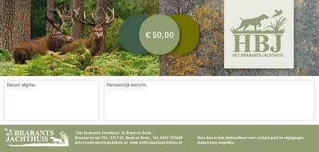 Cadeaubon HBJ € 50 - Het Brabants Jachthuis