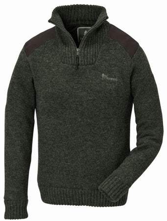 Pinewood Hurricane Sweater Women, dark green/dark brown