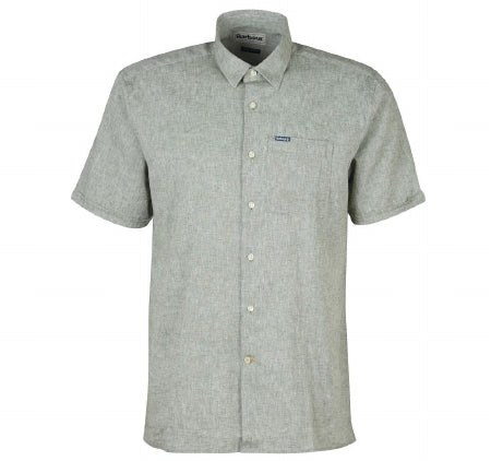 Barbour Nelson S/S Shirt Bleached Olive - Het Brabants Jachthuis