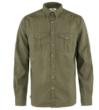 Fjällräven Övik Travel Shirt LS M Green - Het Brabants Jachthuis