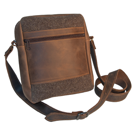 Fritzmann Schoudertas wolvilt met leer - Het Brabants Jachthuis