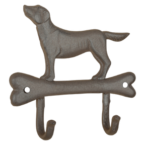 Wandhaak Hond op bot - Het Brabants Jachthuis