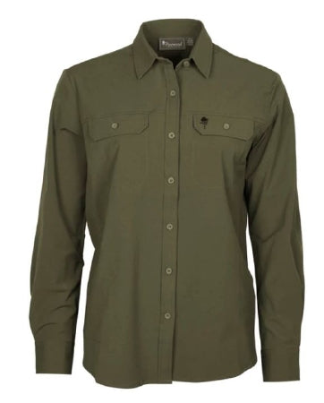 Pinewood Everyday Travel Shirt L/S Green W - Het Brabants Jachthuis